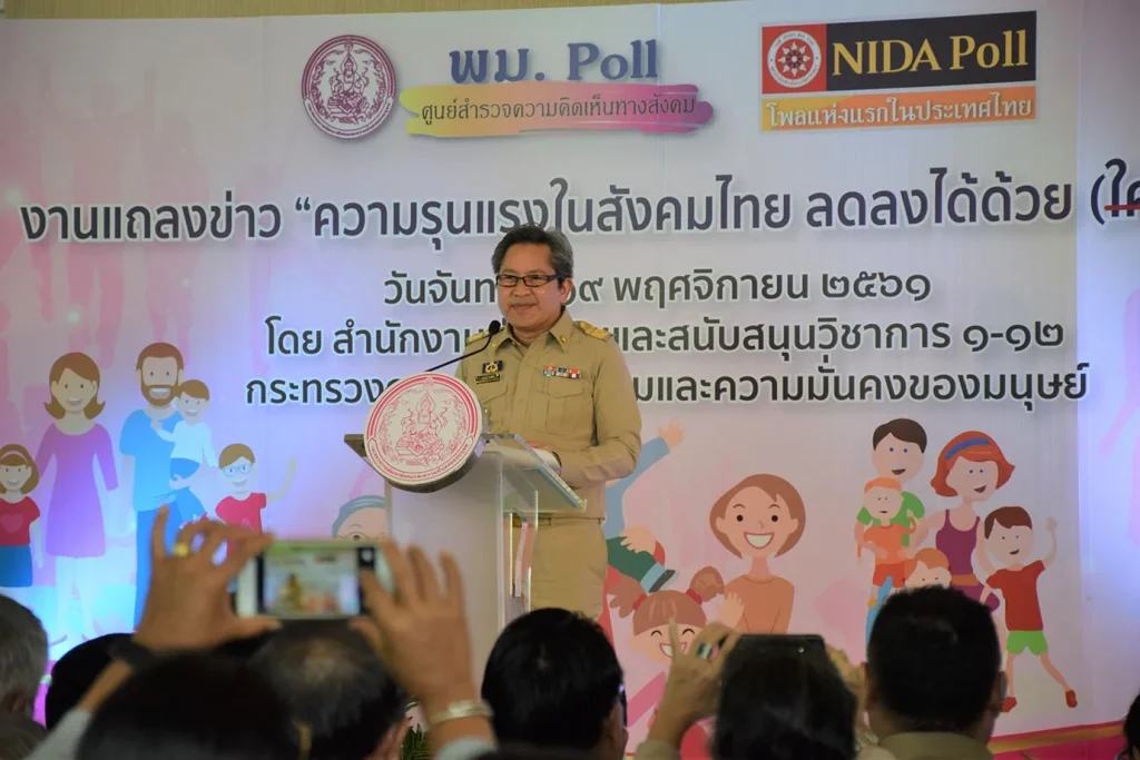 611119 04 Poll “ความรุนแรงในสังคมไทย ลดลงได้ด้วย (ใคร?) คุณ”