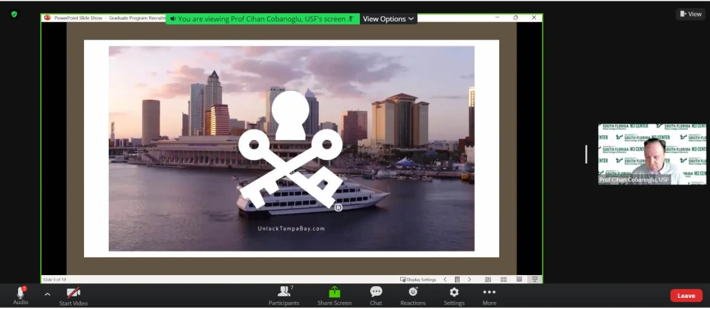 ประชุมหารือความร่วมมือทางวิชาการกับ University of South Florida