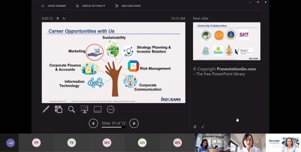 ประชุมหารือกับ Indorama Ventures Global Services Limited (IVL)