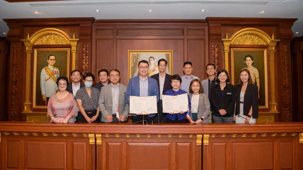 พิธีลงนามบันทึกข้อตกลงความร่วมมือ ระหว่าง สถาบัน และ Singapore Management University (SMU)