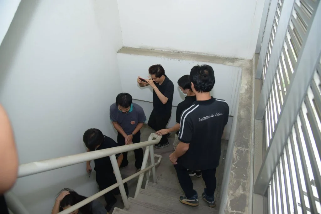 ฝึกซ้อมอพยพหนีไฟและแผ่นดินไหว ประจำปี 2560