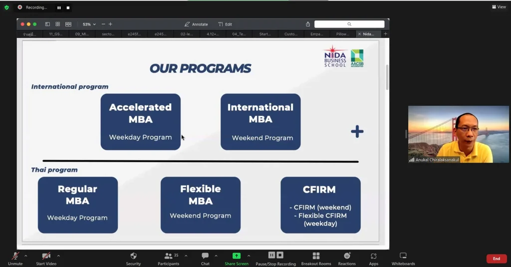 NIDA จัดกิจกรรม NIDA 1st Info Sessionให้แก่ Banking Institute, Bank of Laos