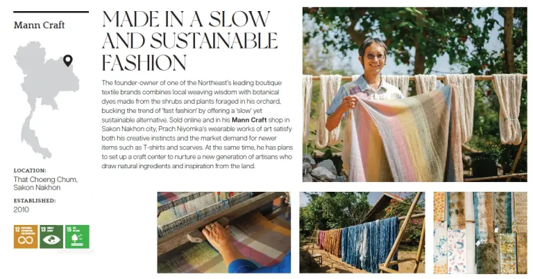 แมนคราฟท์ Made in a Slow and Sustainable Fashion อำเภอเมือง จังหวัดสกลนคร