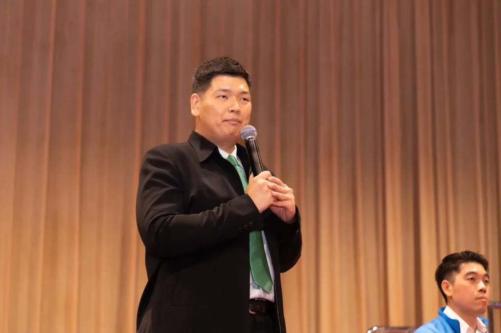 การแสดงวิสัยทัศน์ของผู้สมัคร-ส.ส.กทม-เขต14_17 นิด้าโพล ร่วมกับ คณะนิติศาสตร์ (นิด้า) จัดการแสดงวิสัยทัศน์ของผู้สมัคร ส.ส. กทม. เขต 14 (เขตบางกะปิ คลองเจ้าคุณสิงห์)