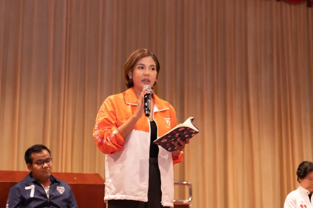 การแสดงวิสัยทัศน์ของผู้สมัคร-ส.ส.กทม-เขต14_18 นิด้าโพล ร่วมกับ คณะนิติศาสตร์ (นิด้า) จัดการแสดงวิสัยทัศน์ของผู้สมัคร ส.ส. กทม. เขต 14 (เขตบางกะปิ คลองเจ้าคุณสิงห์)