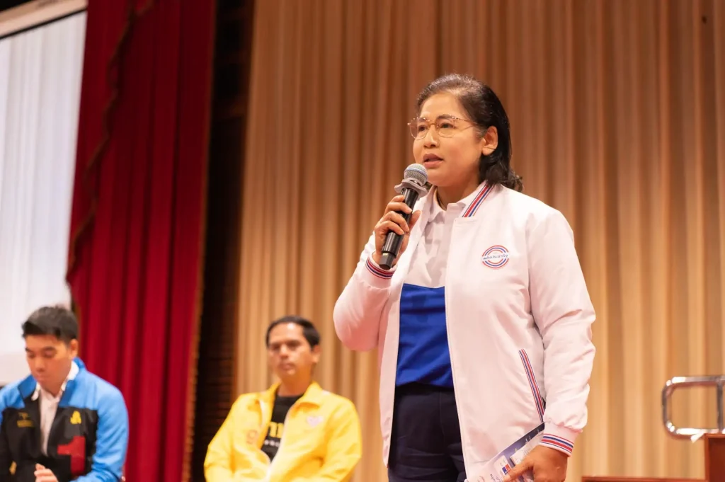 การแสดงวิสัยทัศน์ของผู้สมัคร-ส.ส.กทม-เขต14_22 นิด้าโพล ร่วมกับ คณะนิติศาสตร์ (นิด้า) จัดการแสดงวิสัยทัศน์ของผู้สมัคร ส.ส. กทม. เขต 14 (เขตบางกะปิ คลองเจ้าคุณสิงห์)