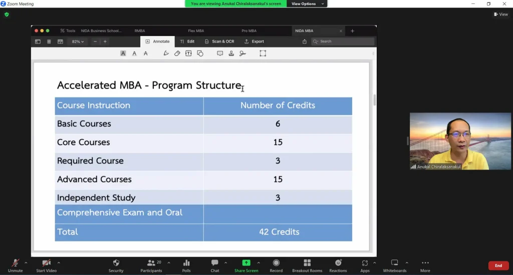 นิด้า จัดกิจกรรม Virtual Information Sharing Session ให้แก่ Banking Institute, Bank of Laos