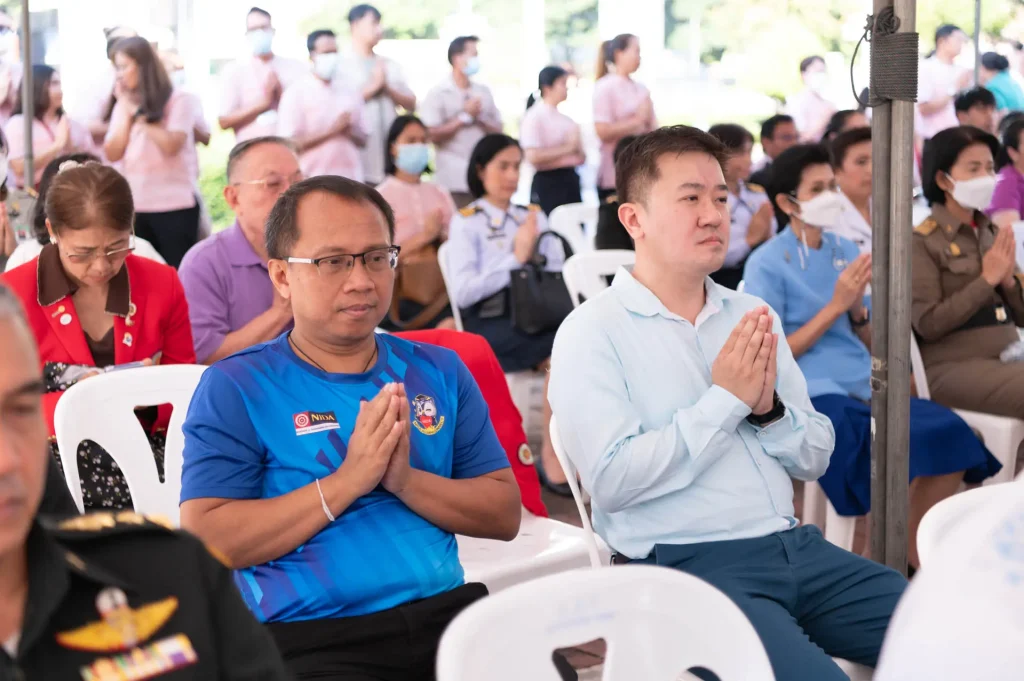 ‘นิด้า’ ร่วมพิธีบวงสรวงพระบรมราชานุสรณ์ ร.๖ เตรียมพร้อมการจัดงานวันกาชาด ๑๐๐ ปี ณ สวนลุมพินี
