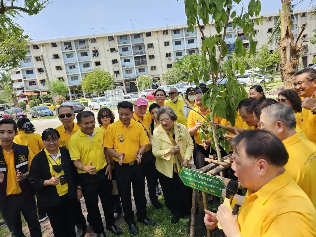 670401tree01 กิจกรรมทำความดีเพื่อสังคมและสิ่งแวดล้อม เนื่องในโอกาสครบรอบปีที่ 58 แห่งการสถาปนาสถาบันบัณฑิตพัฒนบริหารศาสตร์