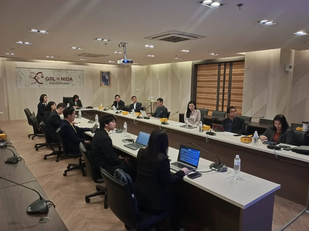670718 law nida x ncsa01 คณะนิติศาสตร์ ร่วมหารือความร่วมมือทางวิชาการกับ สำนักงานคณะกรรมการการรักษาความมั่นคงปลอดภัยไซเบอร์แห่งชาติ (สกมช.)