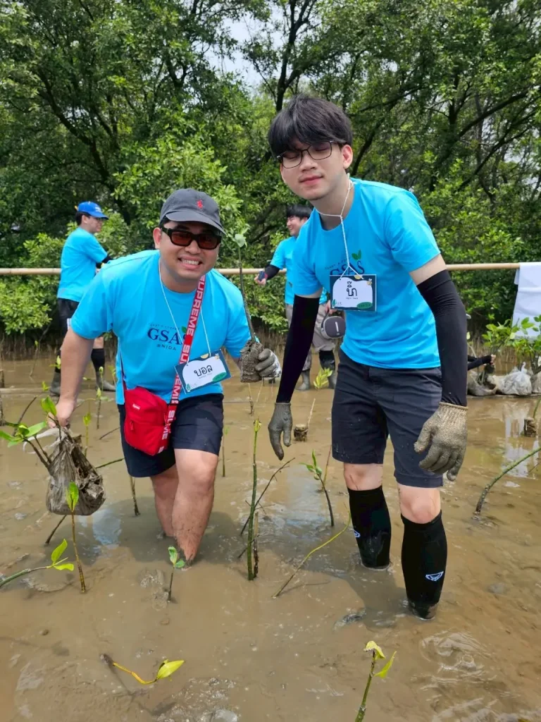 NIDA SAS CSR05 กิจกรรมเพื่อสังคม คณะสถิติประยุกต์ 2568 : โครงการกิจกรรมอาสาปลูกป่าชายเลน จังหวัดสมุทรปราการ