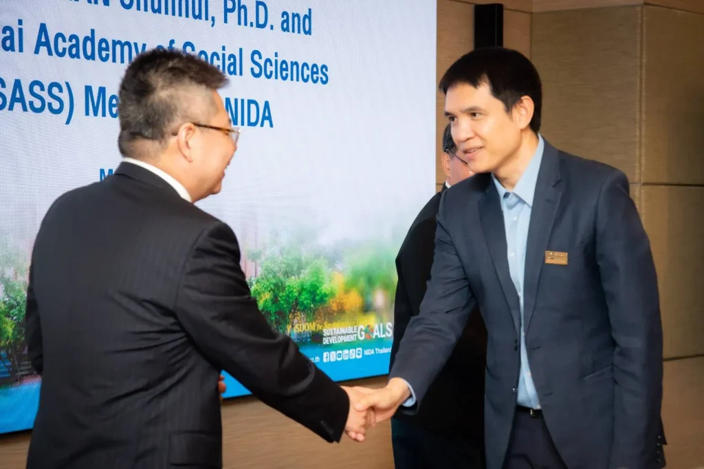 nida-sass-visit-2025-06 ‘นิด้า’ ให้การต้อนรับ คณะผู้แทนจาก Shanghai Academy of Social Sciences (SASS) จากสาธารณรัฐประชาชนจีน