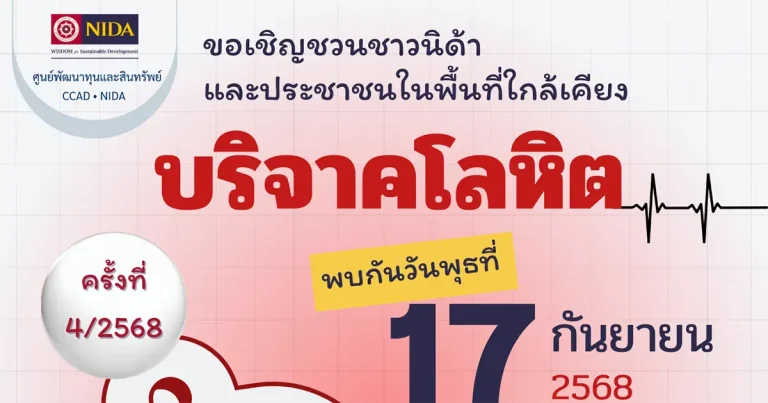 กิจกรรมการรับบริจาคโลหิต ครั้งที่ 4/2568