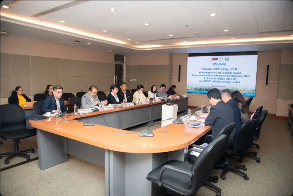 “นิด้า” ให้การต้อนรับคณะผู้แทนจาก Beijing Normal University และ UNESCO International Research and Training Centre for Rural Education (INRULED)
